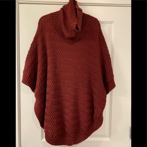 Cowl turtleneck oversized sweater